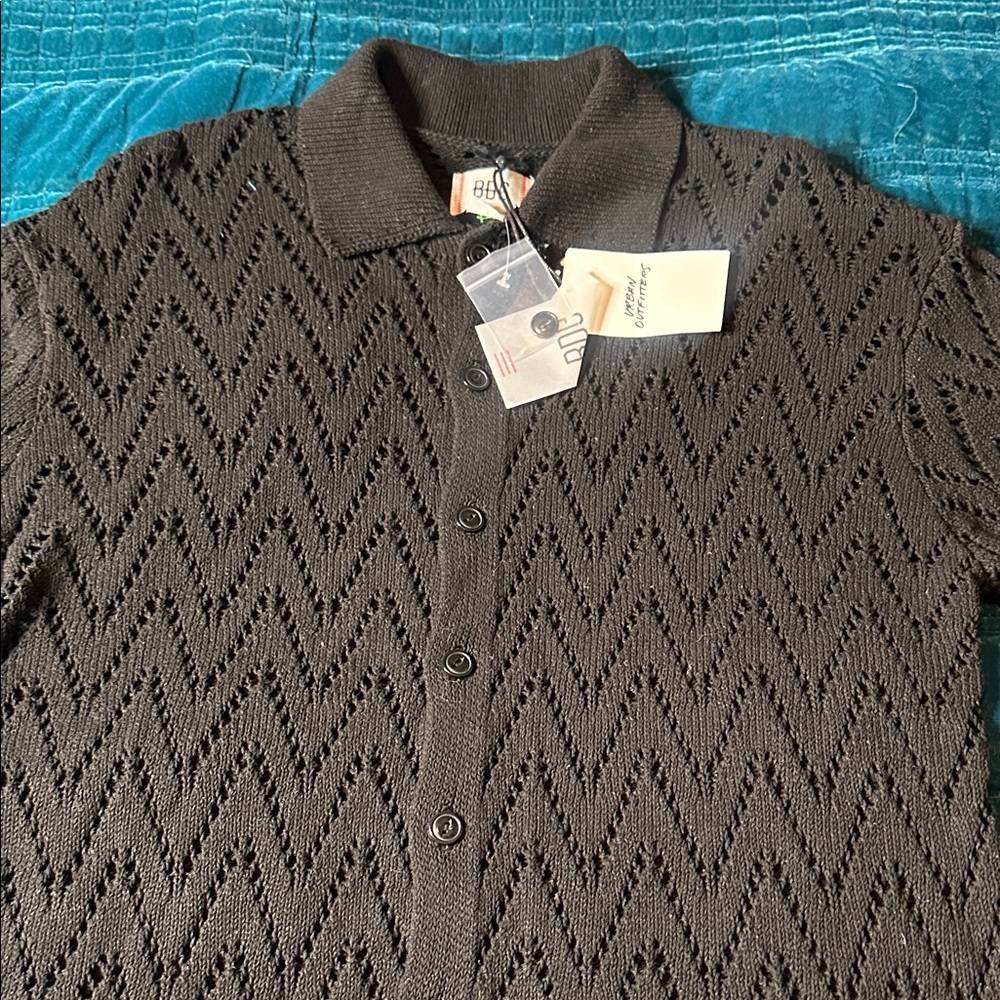 Urban Outfitters BDG Black Button-Up Knit Cardigan Size M